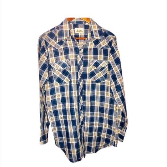 Vintage Plaid button Lee Shirt‎ - Picture 1 of 3